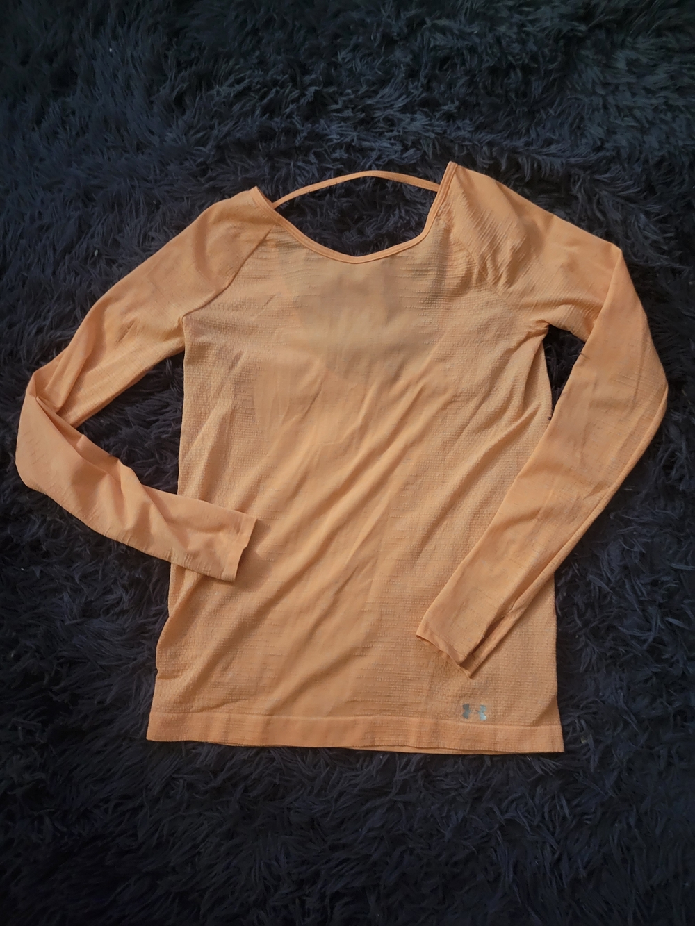 Under Armour Long-Sleeve Scoop-Neck Performance Top - Peach